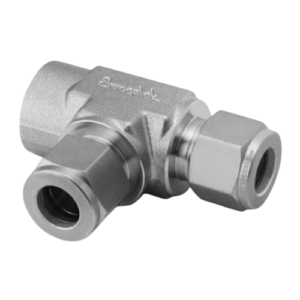 SS-600-3TFT Female Run Tee 3/8"T x 1/4" FNPT x 3/8"T